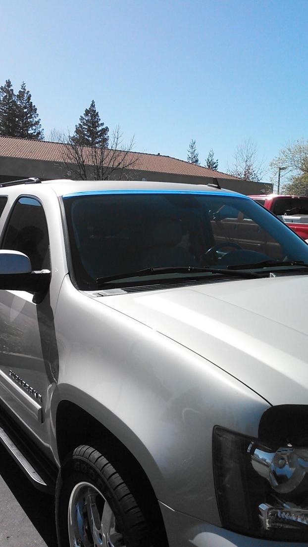 A recent auto glass replacement job in the area